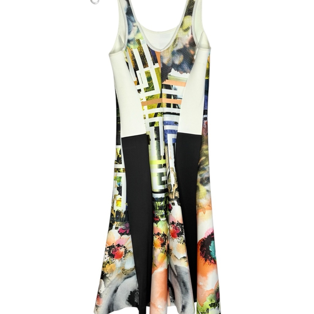Clover Canyon Abstract Maze Neoprene Fit & Flare Midi Dress size S - Picture 3 of 7